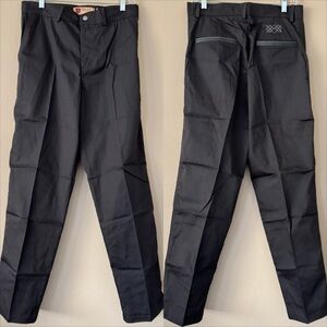 NWT iliac golf Black Leather Trim Pocket Pants Size 30 Waist/32 Inseam